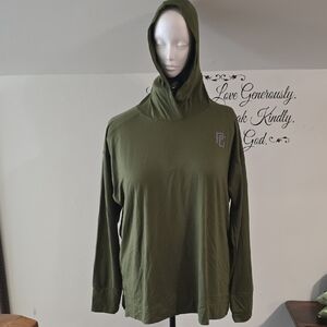 Perfect Game Apparel Olive Green Long Sleeve Hoodie Sz 2XL
